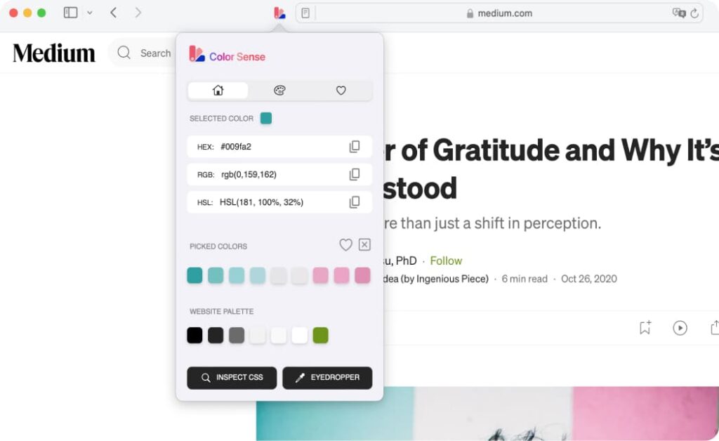 Color Sense for Safari - Safari Web Extension